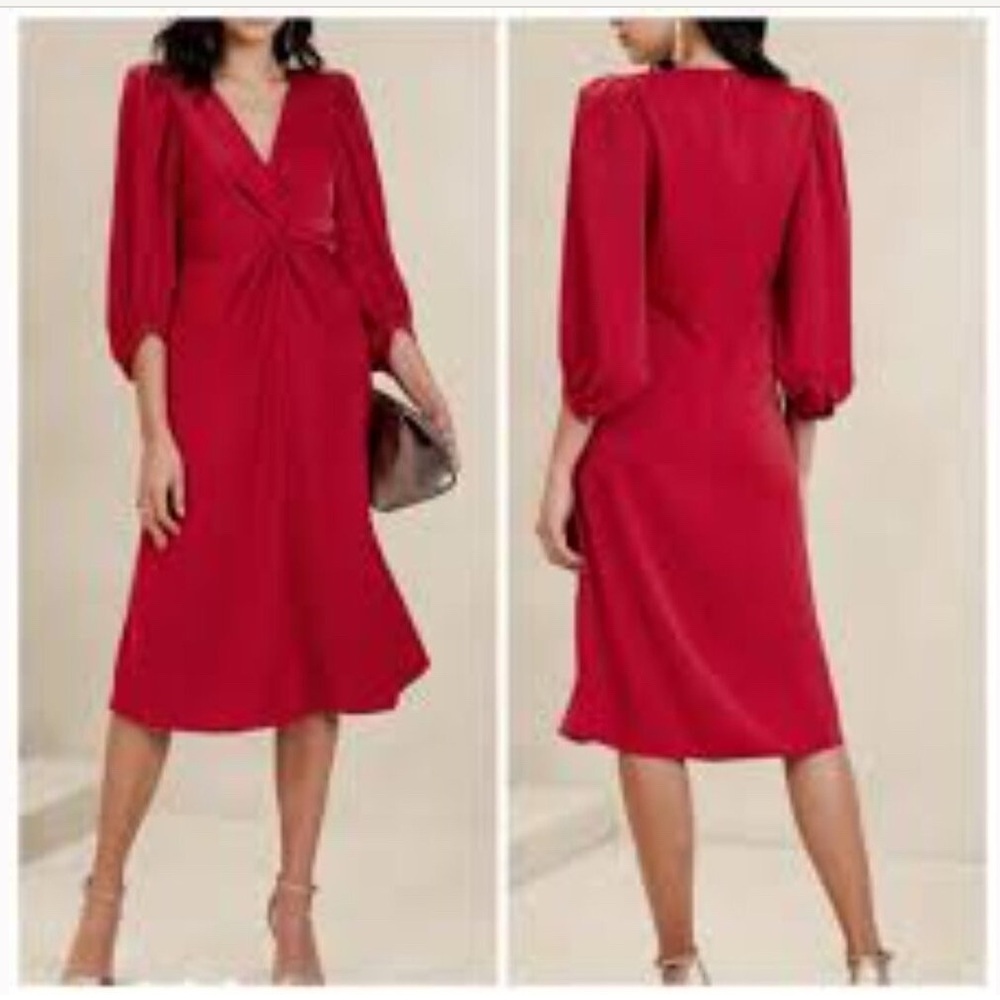 Banana Republic Red midi dress